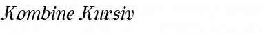 Download Kombine Kursiv Font Title Preview