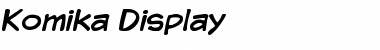 Download Komika Display Regular Font Title Preview