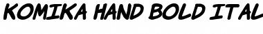 Download Komika Hand Bold Italic Font Title Preview
