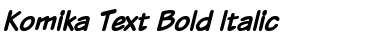 Download Komika Text Bold Italic Font Title Preview