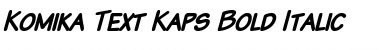Download Komika Text Kaps Bold Italic Font Title Preview