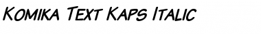 Download Komika Text Kaps Italic Font Title Preview