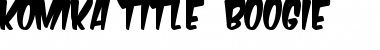Download Komika Title - Boogie Regular Font Title Preview