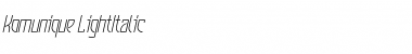 Download Komunique LightItalic Font Title Preview