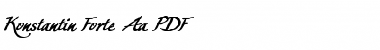 Download Konstantin Forte Aa Regular Font Title Preview