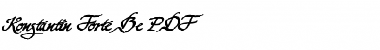 Download Konstantin Forte Be Regular Font Title Preview