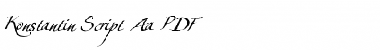 Download Konstantin Script Aa Regular Font Title Preview