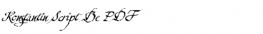 Download Konstantin Script Be Regular Font Title Preview