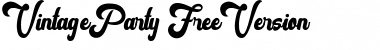 Download Vintage Party FreeVersion Regular Font Title Preview