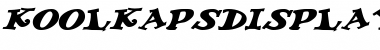 Download KoolKapsDisplayHvy Bold Italic Font Title Preview