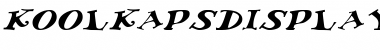 Download KoolKapsDisplayHvy Italic Font Title Preview