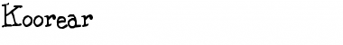 Download KooRear Regular Font Title Preview