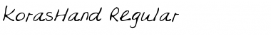 Download KorasHand Regular Font Title Preview
