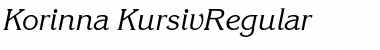 Download Korinna KursivRegular Font Title Preview