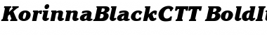 Download KorinnaBlackCTT BoldItalic Font Title Preview