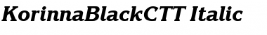 Download KorinnaBlackCTT Italic Font Title Preview