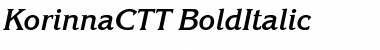 Download KorinnaCTT BoldItalic Font Title Preview