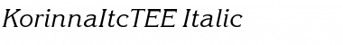 Download KorinnaItcTEE Italic Font Title Preview