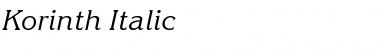 Download Korinth Italic Font Title Preview