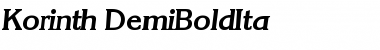 Download Korinth-DemiBoldIta Regular Font Title Preview