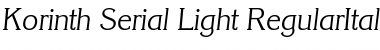 Download Korinth-Serial-Light RegularItalic Font Title Preview