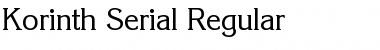 Download Korinth-Serial Regular Font Title Preview