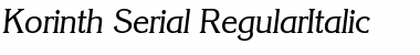 Download Korinth-Serial RegularItalic Font Title Preview