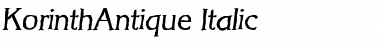 Download KorinthAntique Italic Font Title Preview