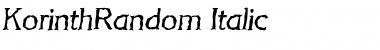 Download KorinthRandom Italic Font Title Preview