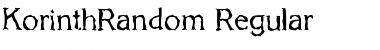 Download KorinthRandom Regular Font Title Preview