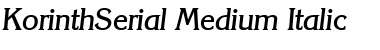 Download KorinthSerial-Medium Italic Font Title Preview