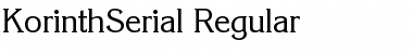 Download KorinthSerial Regular Font Title Preview