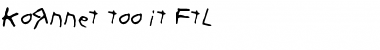 Download KoRnNet.too.it FTL Regular Font Title Preview
