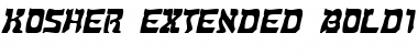 Download Kosher Extended BoldItalic Font Title Preview