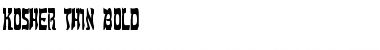 Download Kosher Thin Bold Font Title Preview