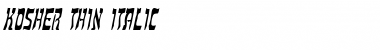 Download Kosher Thin Italic Font Title Preview