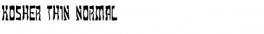 Download Kosher Thin Normal Font Title Preview
