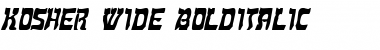 Download Kosher Wide BoldItalic Font Title Preview