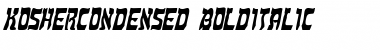 Download KosherCondensed BoldItalic Font Title Preview