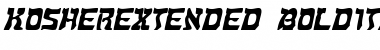 Download KosherExtended BoldItalic Font Title Preview