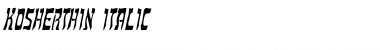 Download KosherThin Italic Font Title Preview