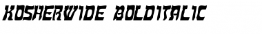 Download KosherWide BoldItalic Font Title Preview