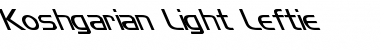 Download Koshgarian-Light Leftie Regular Font Title Preview