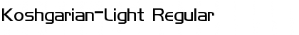 Download Koshgarian-Light Regular Font Title Preview