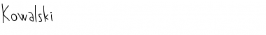 Download Kowalski Regular Font Title Preview