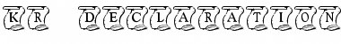 Download KR Declaration Regular Font Title Preview
