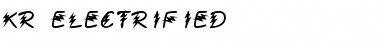 Download KR Electrified Regular Font Title Preview