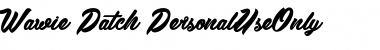 Download Wawie Patch_PersonalUseOnly Regular Font Title Preview