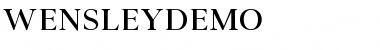Download Wensley Demo Regular Font Title Preview
