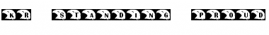 Download KR Standing Proud Regular Font Title Preview